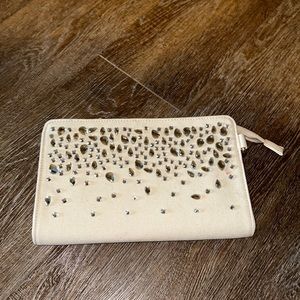 Bebe embellished jewel clutch